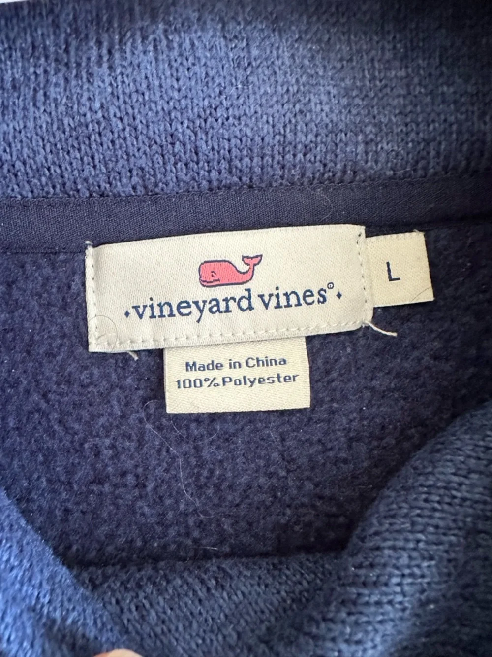 Vineyard Vines Women's Quilted Yoke Turtleneck Sweater - Blue Size L